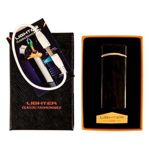 Электроимпульсная зажигалка с зарядкой от usb Lighter Classic Fashionable арт.1 оптом