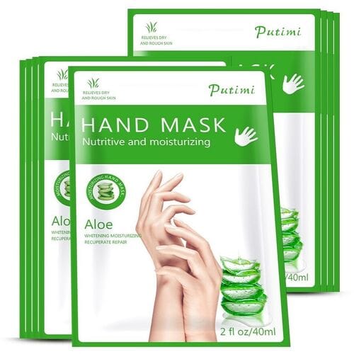 Увлажняющая отбеливающая маска Hand Mask для рук с экстрактом алоэ оптом