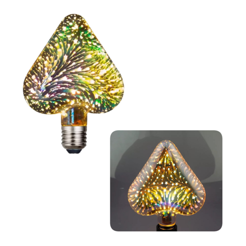 Декоративная 3D лампа Love с эффектом фейерве...