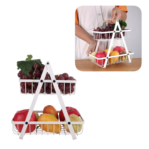 Home Storage Rack корзина для фруктов 2-ярусная оптом
