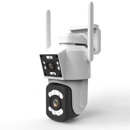 PTZ Wi-Fi камера видеонаблюдения 3 Мп с 2 объективами наружная оптом